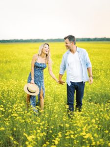 Yellow Flower Field Engagement Session, Fine art engagement session, sarasota wedding photographer, Tampa wedding photographer, st Pete engagement session