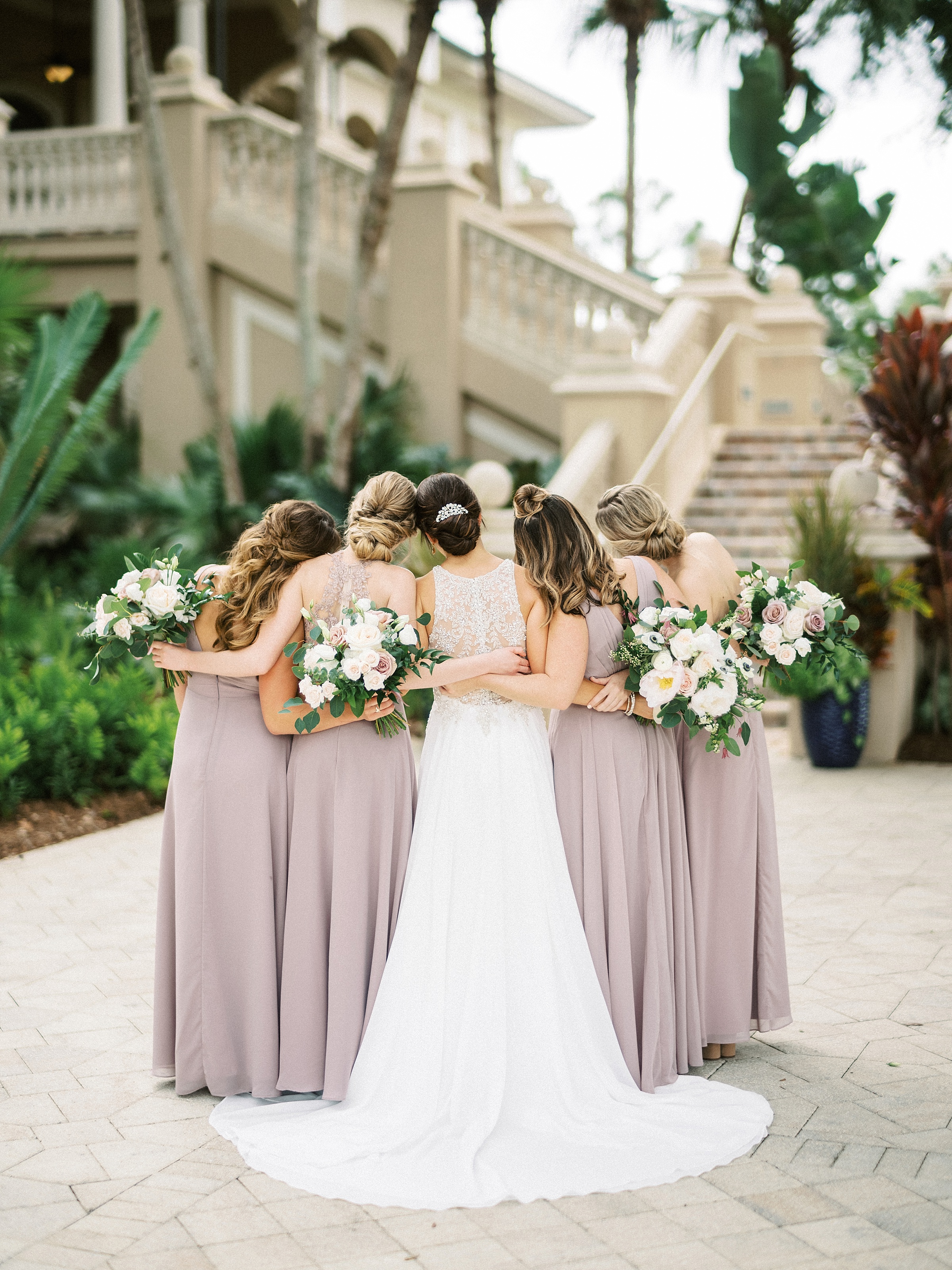 The Strand Naples Wedding, Dusty Purple Bridesmaids, Florida country club wedding, purple bridesmaids dresses 