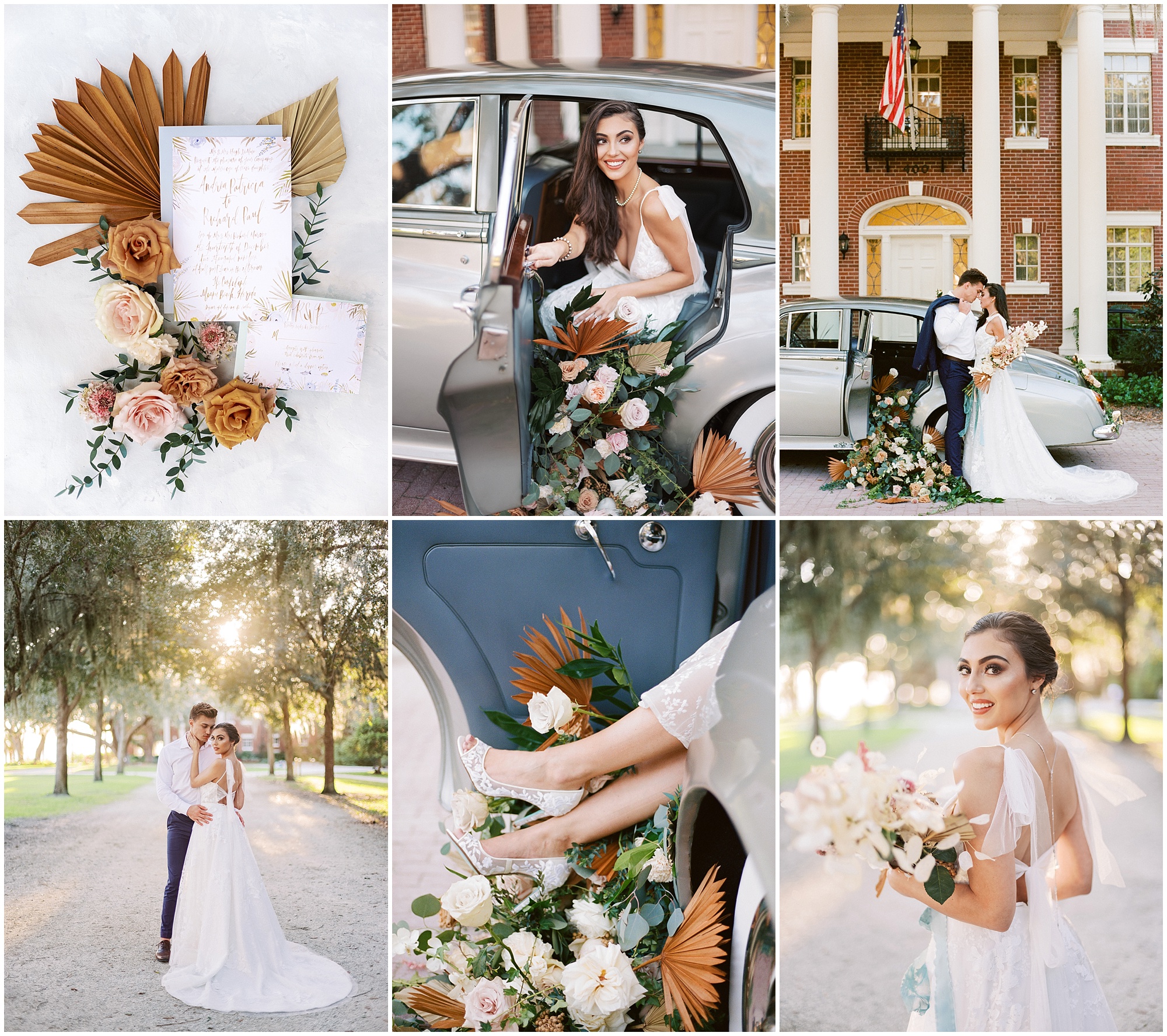 Bay Preserve at Osprey Wedding with Rolls Royce and beautiful florals, Sarasota Wedding Photographer