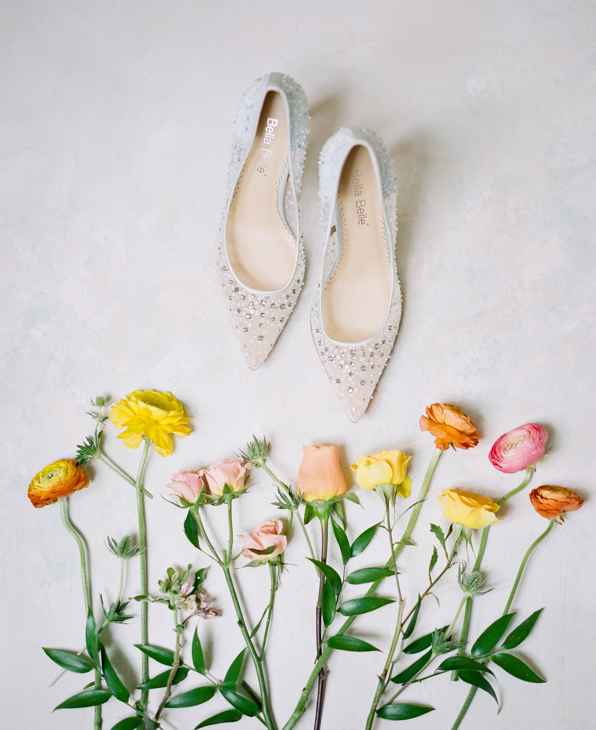 the orlo Tampa wedding, Bella Belle shoes, wedding shoe flatlay inspiration